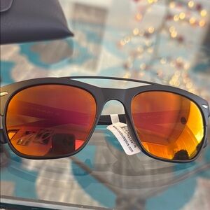 Sunglasses with Black Frame and Orange Lenses